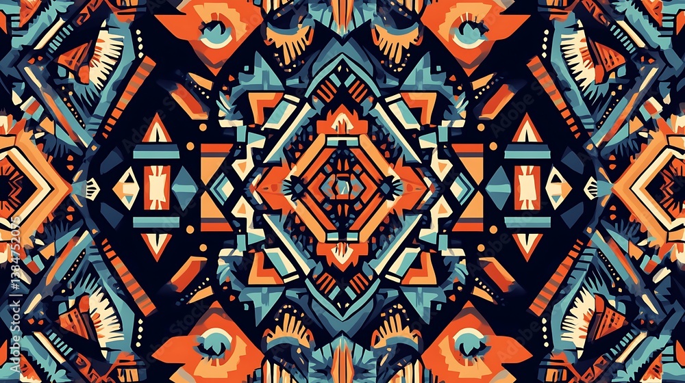 Fototapeta premium High-Resolution Symmetrical Geometric Vector Style