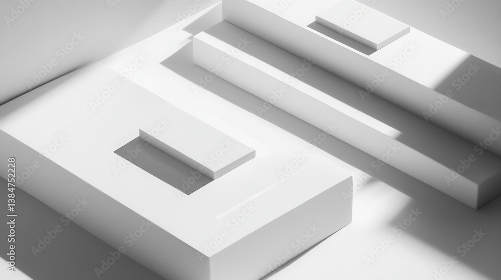 Abstract geometric shapes in white (4) Abstract geometric shapes in white (4)