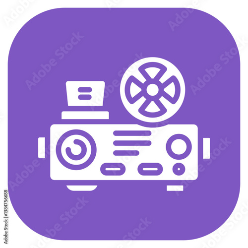 Digital Cinema Projector Vector Icon