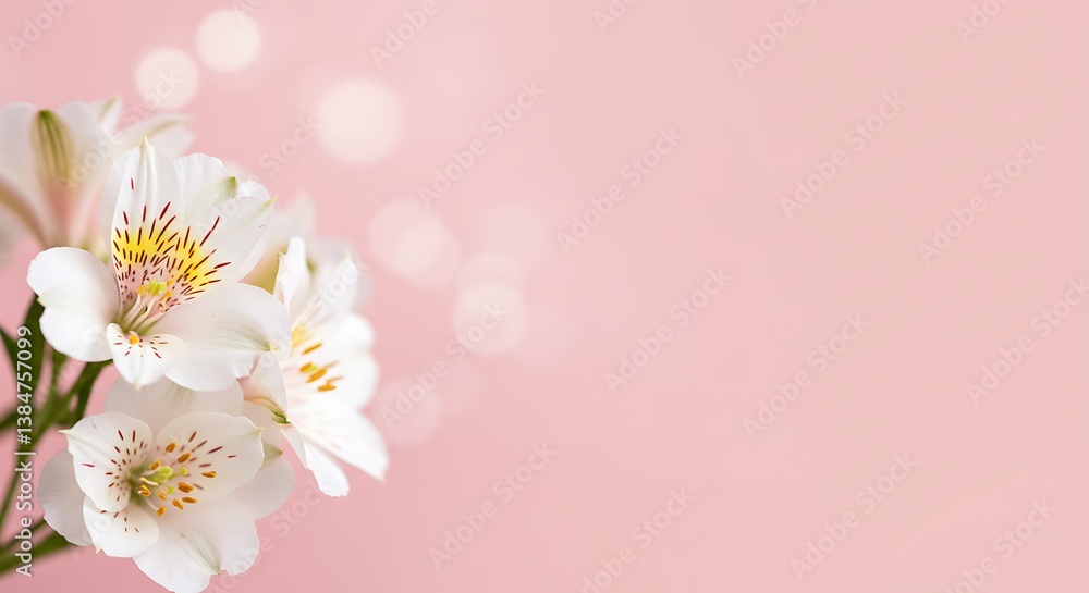 Naklejka premium Blush & Bloom AI Generated