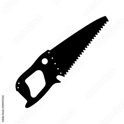 saw icon, saw silhouette vector illustration-simple silhouette illustration of saw, perfect for saw logos and icons