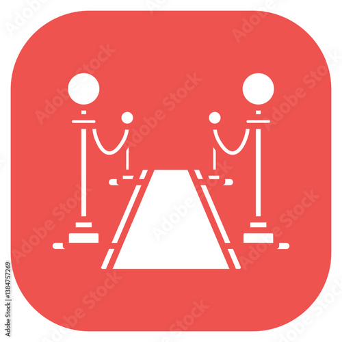 Movie Premiere Red Carpet Vector Icon