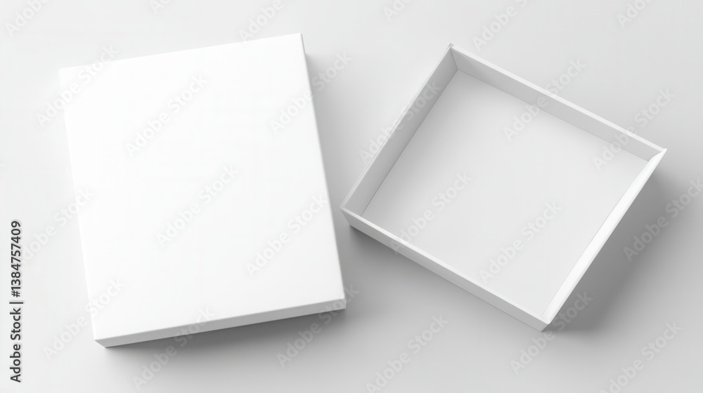 Blank white box open Blank white box open