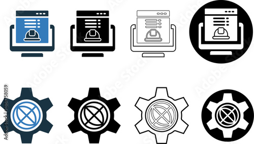 Development, SEO, design, web, webpage icon vector illustration