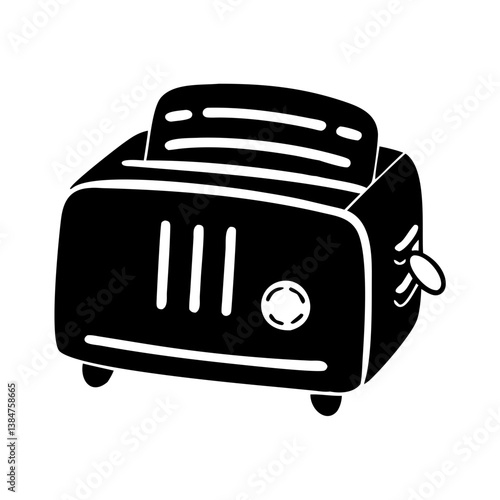 toaster icon, toaster silhouette vector illustration-simple silhouette illustration of toaster, perfect for toaster logos and icons