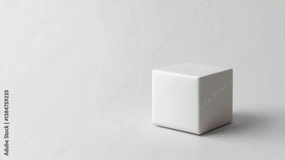Blank white cube on a plain background Blank white cube on a plain background