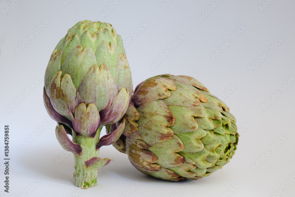 Obraz premium Artichokes, plant sculptures - a close look at nature. shapes, textures and beauty of nature.