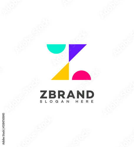 Free Download Abstract Z Letter Logo Design, Colorful Brand Identity - GFXLoad