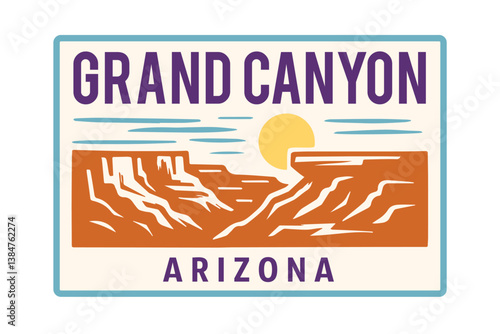 grand canyon arizona vector illustration
