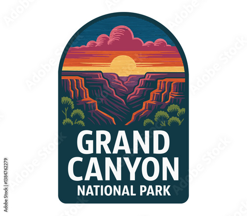 grand canyon arizona vector illustration