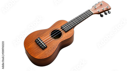 A ukulele isolated on a plain white background