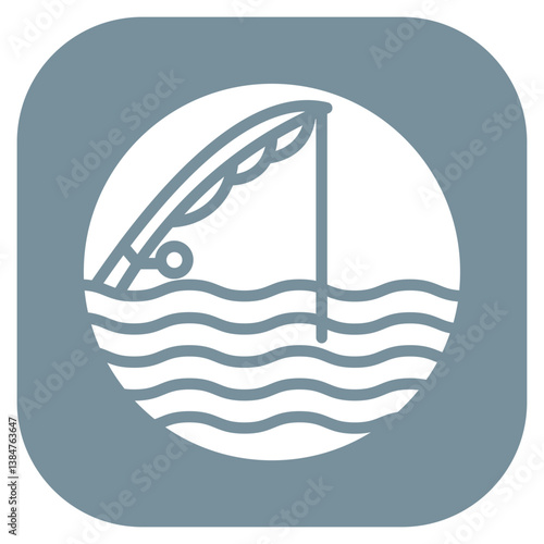 Fishing Pond Vector Icon