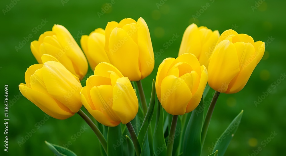 Obraz premium Golden Hour Tulips AI Generated