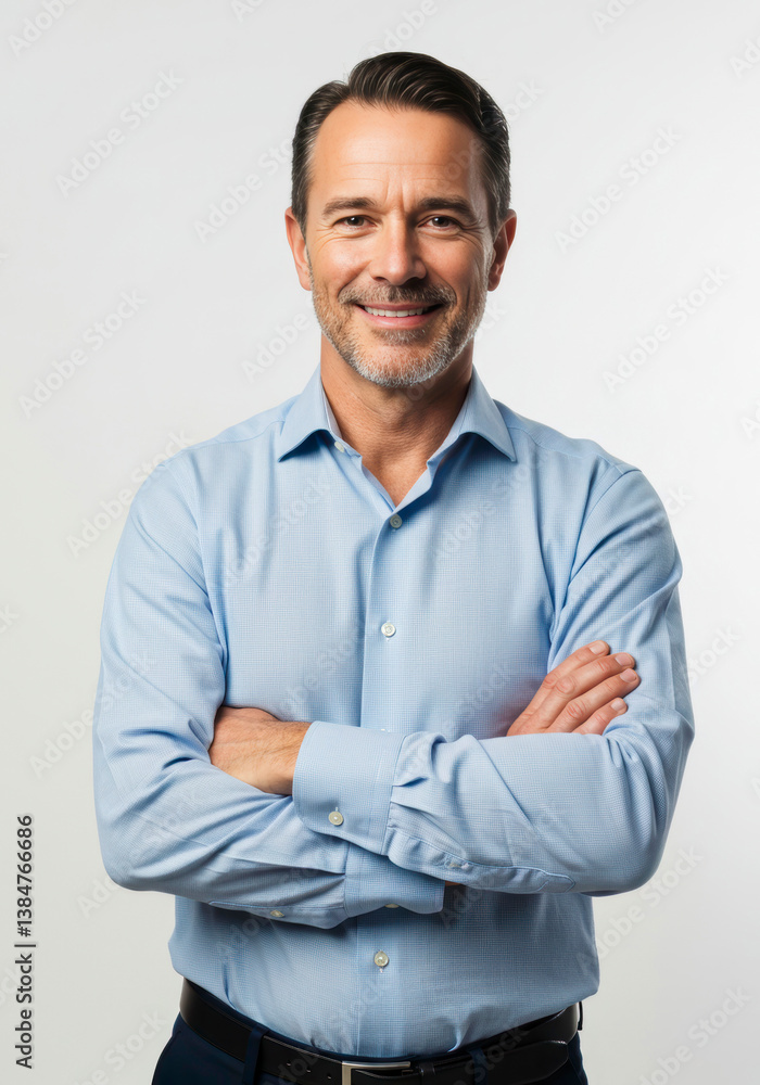 Portrait of a happy entrepreneur standing tall in professional attire, exuding success Portrait of a happy entrepreneur standing tall in professional attire, exuding success