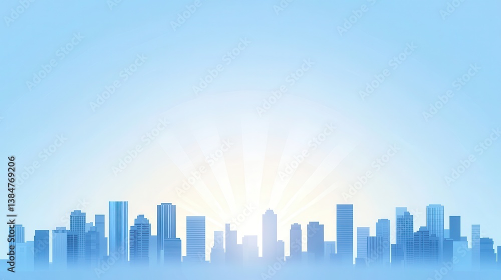 Fototapeta premium City skyline at sunrise