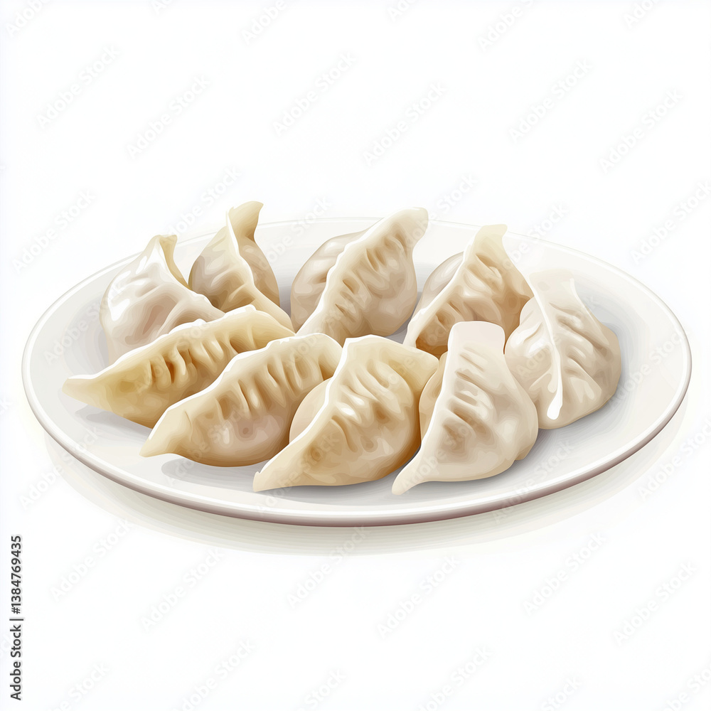chinese steamed dumplings on white background chinese steamed dumplings on white background