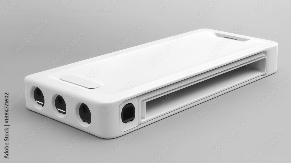 White rectangular device with multiple ports (1)