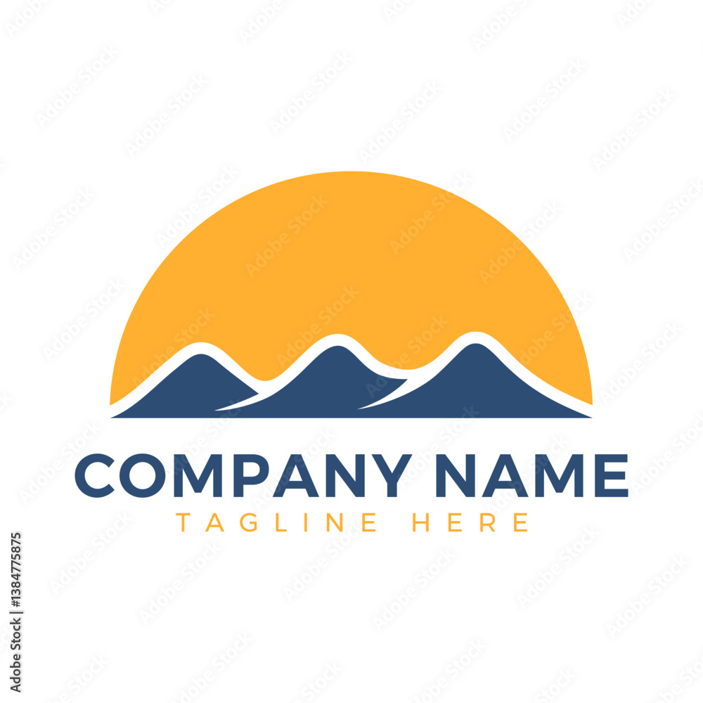 simple three Mountain Logo Design Vector simple three Mountain Logo Design Vector
