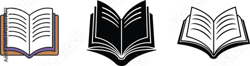 Open Book Icons Reading, Knowledge, Literature, Education, Learning