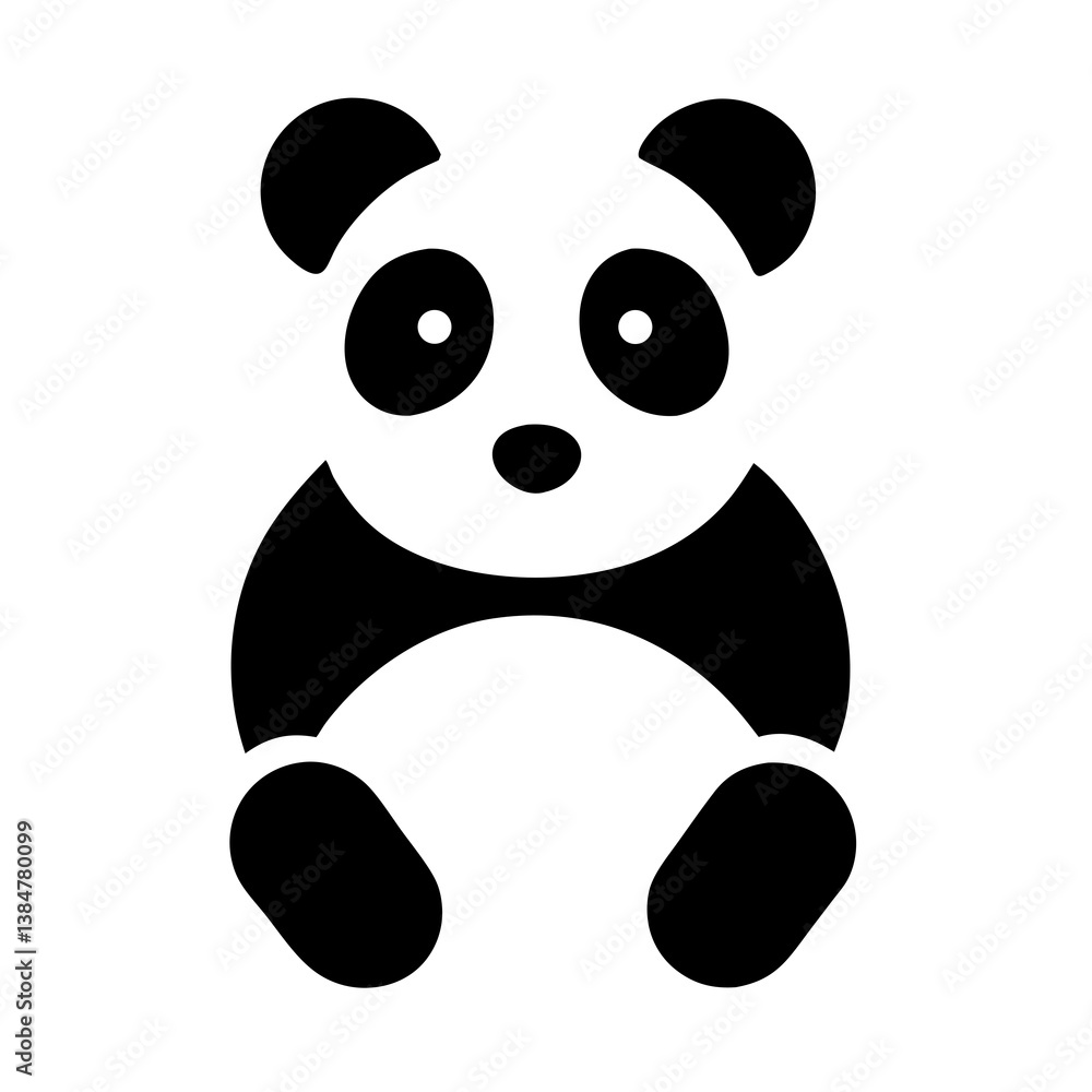 Fototapeta premium Cartoon Hand Vector Illustration With Five Fingers Outline Style Isolated On White