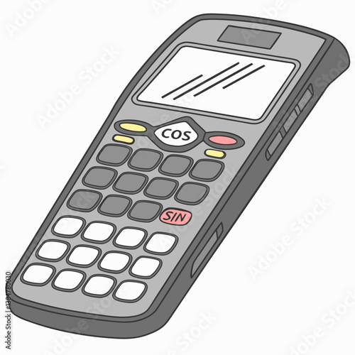 calculator isolated on white background