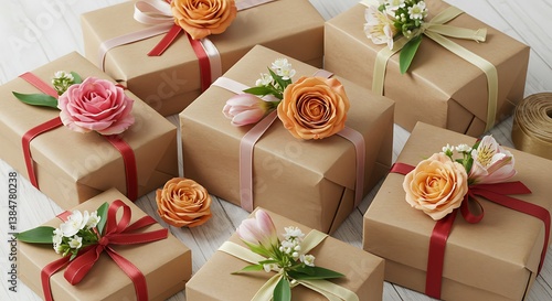 Earthy Hues & Floral Grace AI Generated