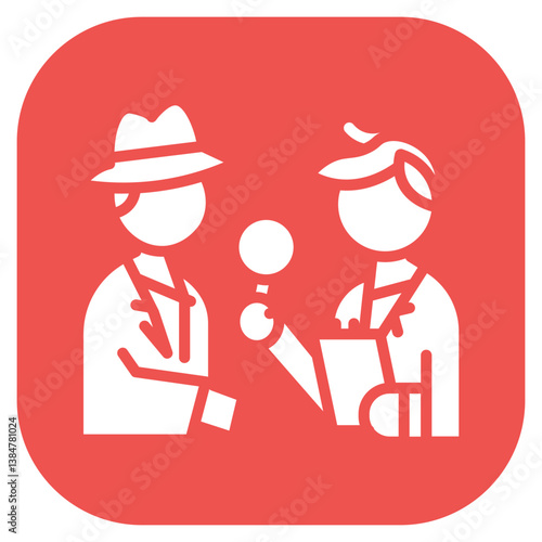 Suspect Interrogation Vector Icon