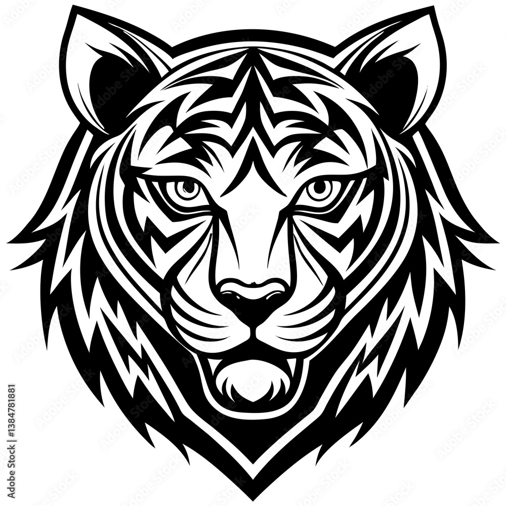 Fototapeta premium Tiger head vector