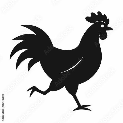 rooster isolated on white background