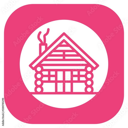 Rustic Cabin Vector Icon