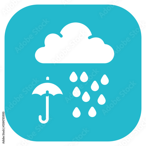 Light Rain Vector Icon