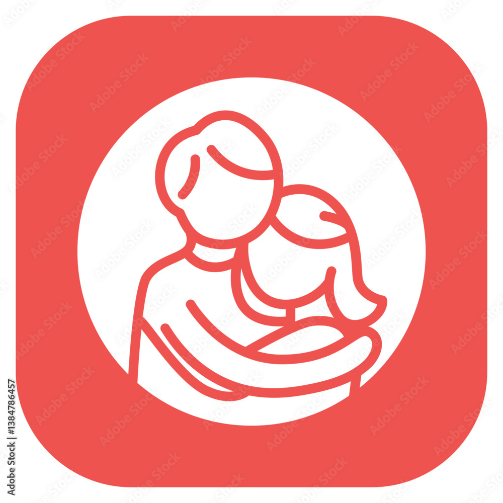 Fototapeta premium Comforting Hug Vector Icon