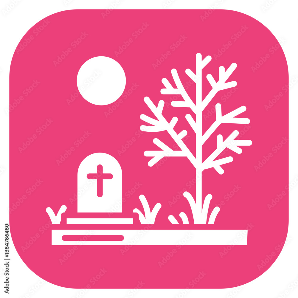 Final Resting Place Vector Icon