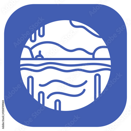 Underwater Cavern Vector Icon