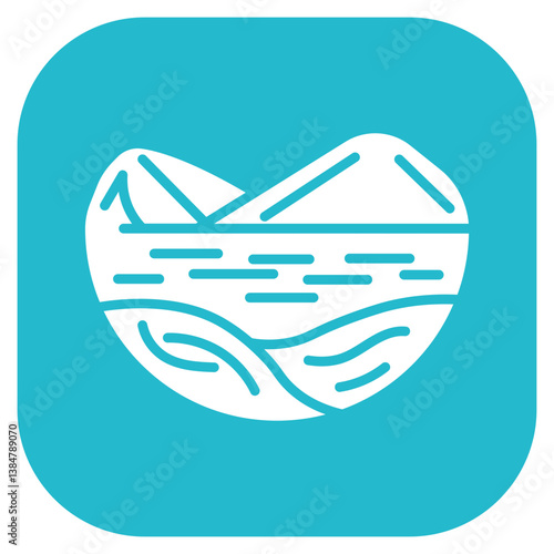 Water Reservoir Landscape Vector Icon