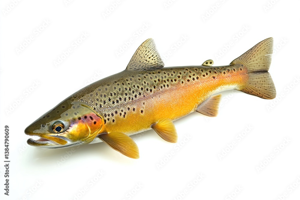 Obraz premium Trout isolated on white background