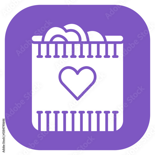 Cuddle Blanket Vector Icon