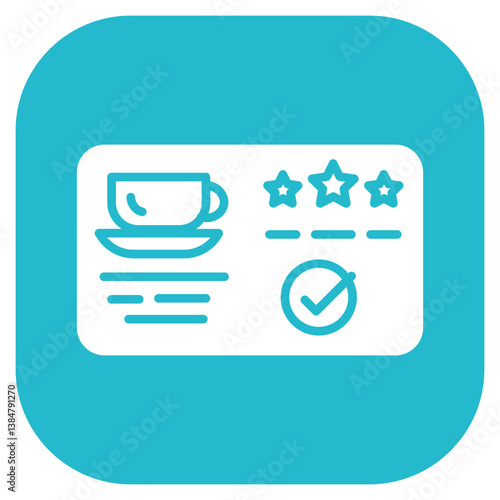 Coffee Loyalty Card Vector Icon