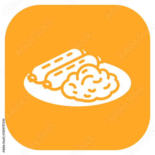 Bangers and Mash Vector Icon