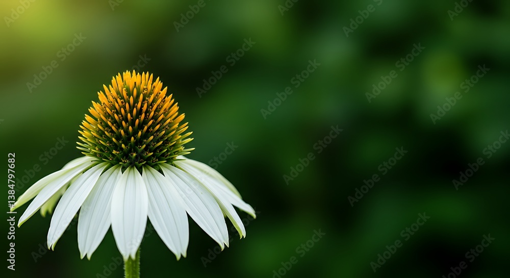 Obraz premium Emerald Dawn, Coneflower Bloom AI Generated