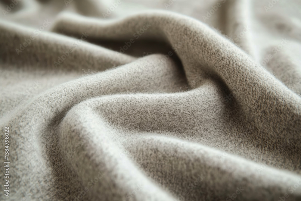 Fototapeta premium Soft cashmere fabric gently folded creating elegant waves