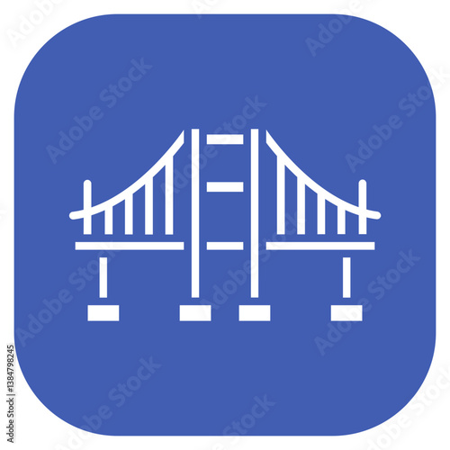 Bridge Crossing Vector Icon