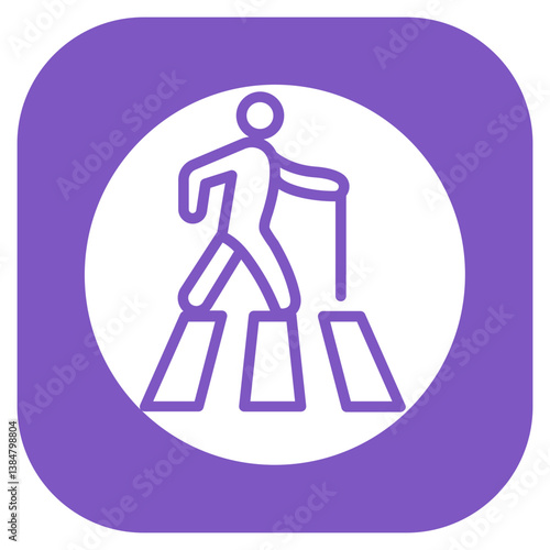 Pedestrian Zone Vector Icon