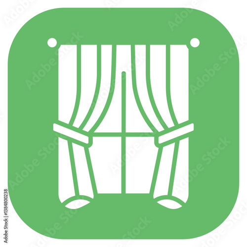 Curtain Shop Vector Icon