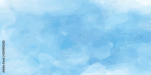 Abstract White and Blue Watercolor Painting Created with Light, Airy Brush Strokes and a Peaceful, Cloud-Like Wash of Color, Great for Wedding Stationery, Backgrounds, or Printable Art Decor