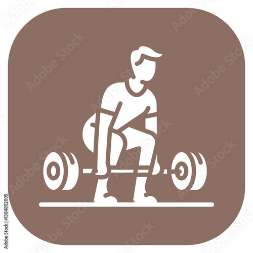 Deadlift Vector Icon