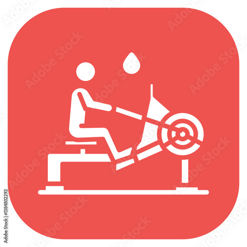 Rowing Machine Vector Icon