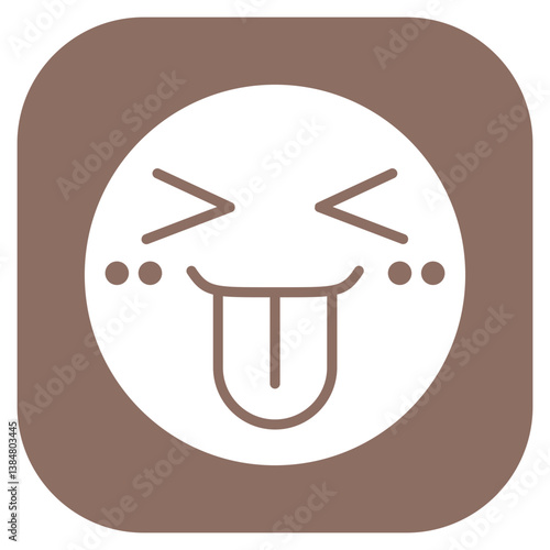 Squinting Face with Tongue Vector Icon