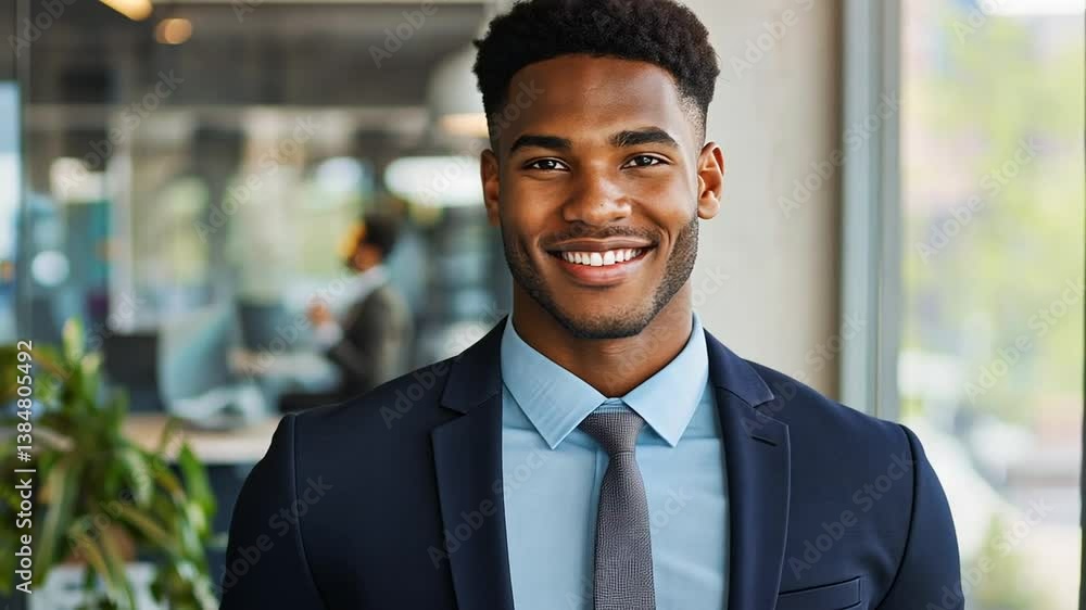 Modern businessman in stylish office with laptop and city view Modern businessman in stylish office with laptop and city view