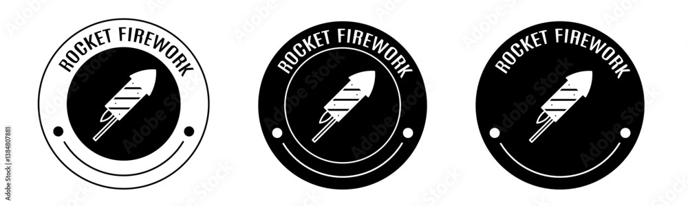Black and white illustration of rocket firework icon in flat. Stock vector. Black and white illustration of rocket firework icon in flat. Stock vector.